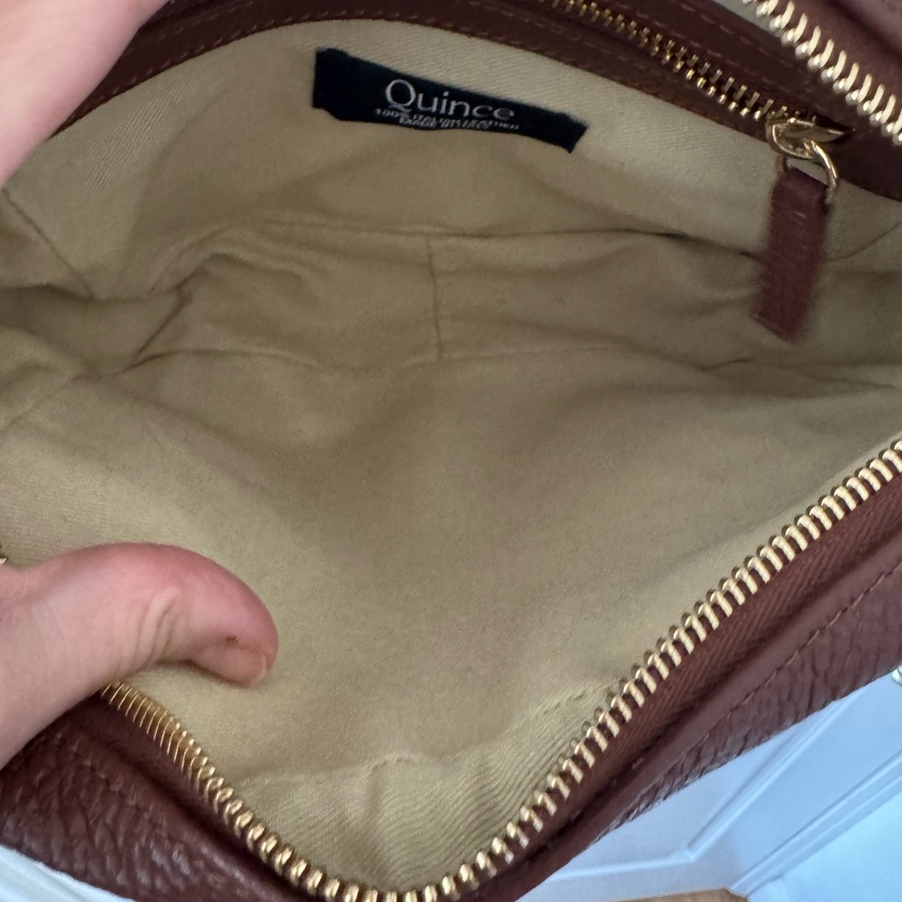 Quince Italian Leather & Raffia Crossbody - Picture 5 of 11